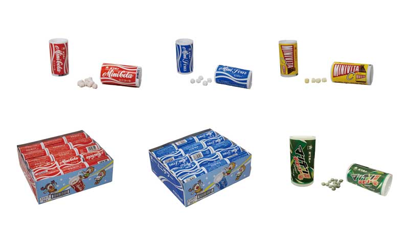 オリオンの「ミニコーラ」や「ミニサワー」などのミニシリーズ(ラムネ)